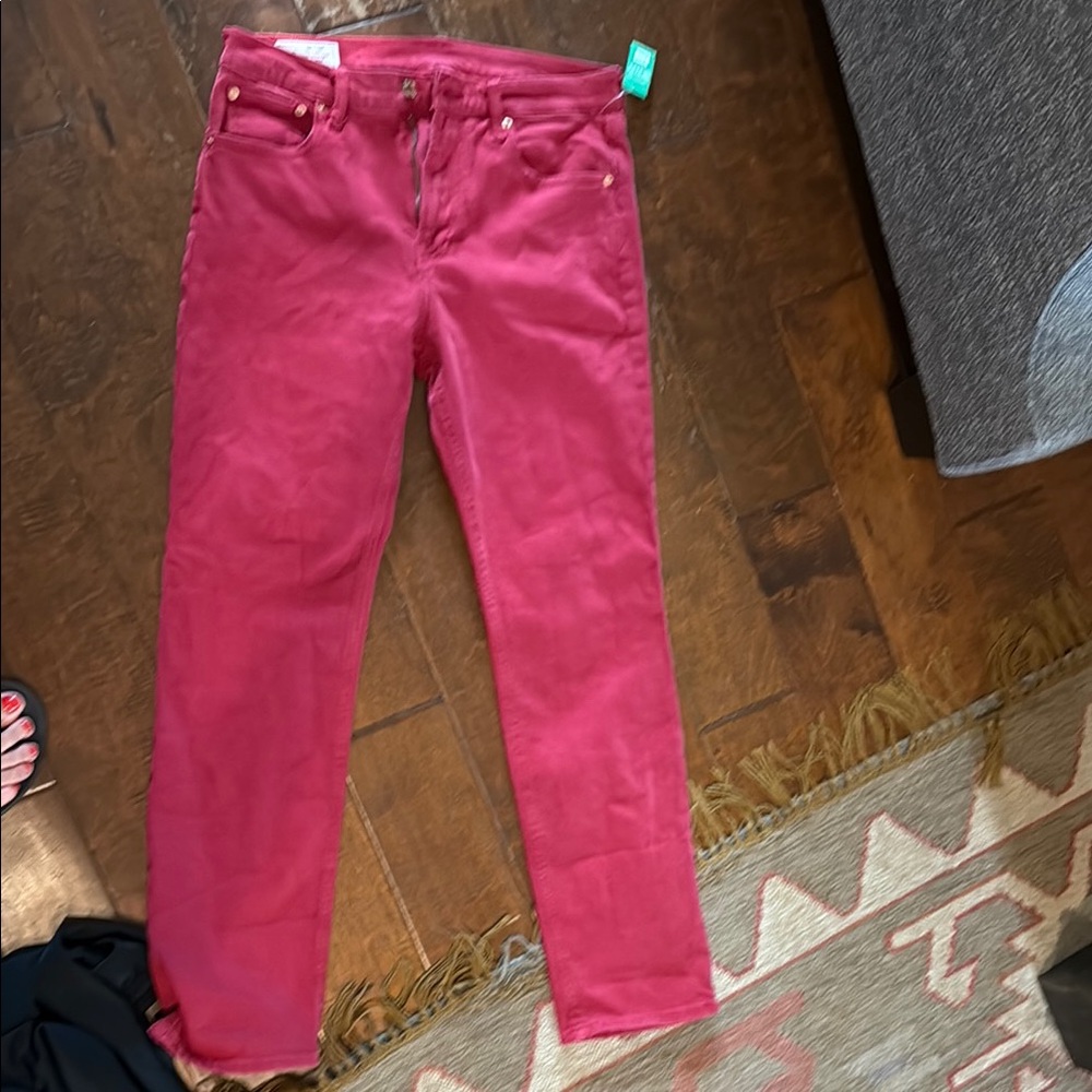 GAP Red Straight Leg Jeans Bold Design